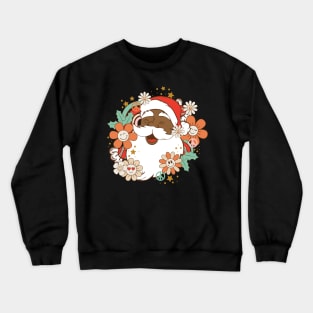 African American Retro Santa Claus Christmas Crewneck Sweatshirt